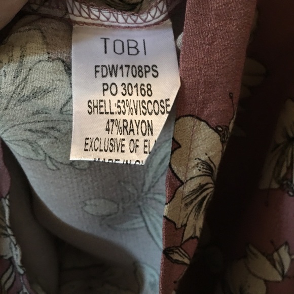 Tobi Off Shoulder Burgundy Peasant Top - Picture 7 of 7